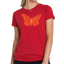Load image into Gallery viewer, Butterfly - Women&#39;s Premium Blend Word Art T-Shirt