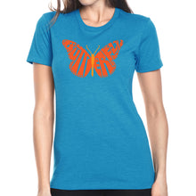 Load image into Gallery viewer, Butterfly - Women&#39;s Premium Blend Word Art T-Shirt