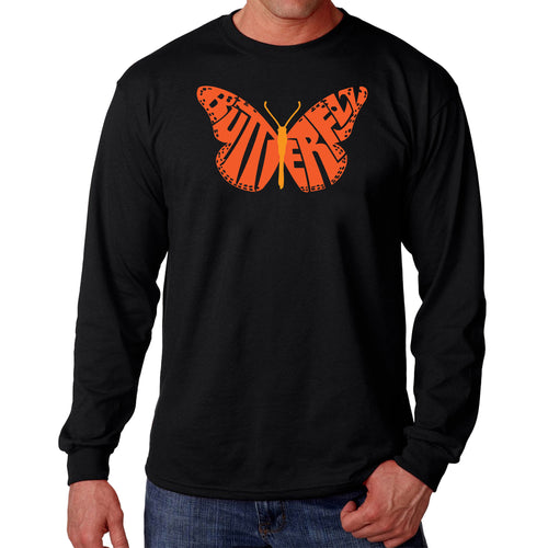 Butterfly - Men's Word Art Long Sleeve T-Shirt