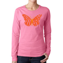 Load image into Gallery viewer, Butterfly - Women&#39;s Word Art Long Sleeve T-Shirt