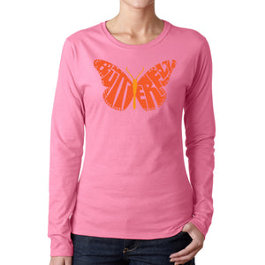 Butterfly - Women's Word Art Long Sleeve T-Shirt