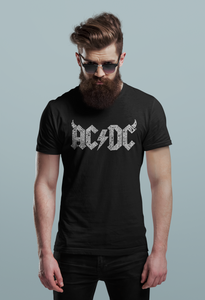 ACDC Classic Horns Logo  - Men's Word Art T-Shirt