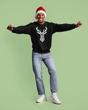 Load image into Gallery viewer, Santa&#39;s Reindeer  - Men&#39;s Word Art Crewneck Sweatshirt