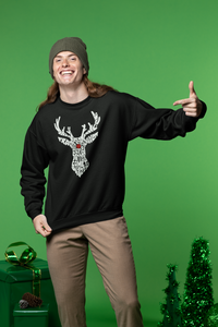 Santa's Reindeer  - Men's Word Art Crewneck Sweatshirt