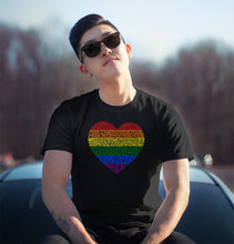 Load image into Gallery viewer, Pride Heart - Men&#39;s Word Art T-Shirt