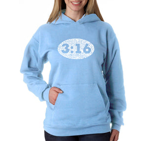 John 3:16 - Women's Word Art Hooded Sweatshirt