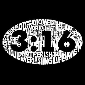 John 3:16 - Men's Word Art Crewneck Sweatshirt