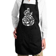 Load image into Gallery viewer, Music Notes Guitar - Full Length Word Art Apron
