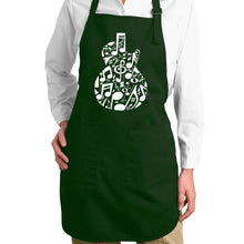 Load image into Gallery viewer, Music Notes Guitar - Full Length Word Art Apron