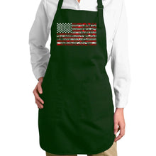Load image into Gallery viewer, Full Length Word Art Apron - Fireworks American Flag