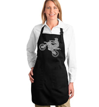 Load image into Gallery viewer, FMX Freestyle Motocross - Full Length Word Art Apron