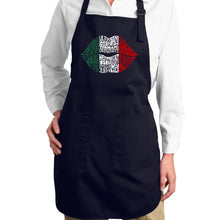 Load image into Gallery viewer, Latina Lips  - Full Length Word Art Apron