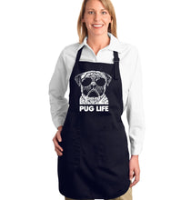 Load image into Gallery viewer, Pug Life - Full Length Word Art Apron