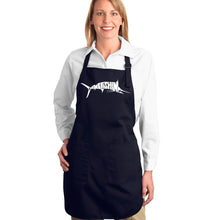 Load image into Gallery viewer, Marlin Gone Fishing - Full Length Word Art Apron