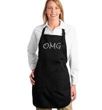 Load image into Gallery viewer, OMG - Full Length Word Art Apron