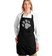 Load image into Gallery viewer, Dog Paw - Full Length Word Art Apron