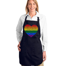 Load image into Gallery viewer, Pride Heart - Full Length Word Art Apron
