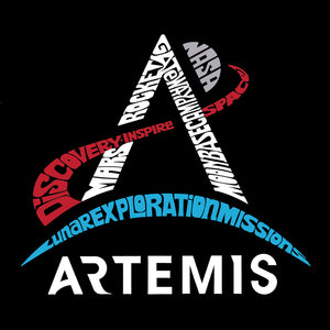 NASA Artemis Logo - Men's Raglan Baseball Word Art T-Shirt