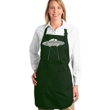 Load image into Gallery viewer, Flying Saucer UFO - Full Length Word Art Apron