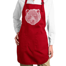 Load image into Gallery viewer, Bear Face  - Full Length Word Art Apron