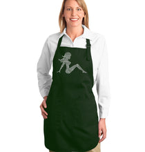 Load image into Gallery viewer, MUDFLAP GIRL - Full Length Word Art Apron