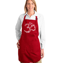 Load image into Gallery viewer, THE OM SYMBOL OUT OF YOGA POSES - Full Length Word Art Apron