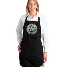 Load image into Gallery viewer, SMILE IN DIFFERENT LANGUAGES - Full Length Word Art Apron