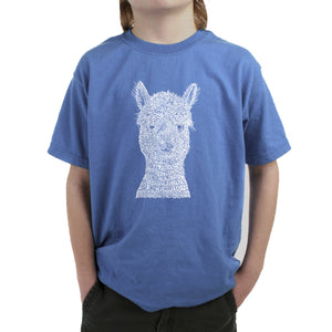 Alpaca - Boy's Word Art T-Shirt