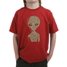 Load image into Gallery viewer, Alien - Boy&#39;s Word Art T-Shirt