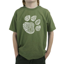 Load image into Gallery viewer, Cat Paw -  Boy&#39;s Word Art T-Shirt
