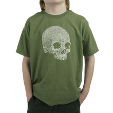 Load image into Gallery viewer, Dead Inside Skull - Boy&#39;s Word Art T-Shirt