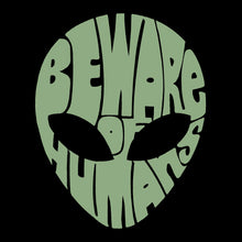 Load image into Gallery viewer, Beware of Humans  - Women&#39;s Word Art Crewneck Sweatshirt