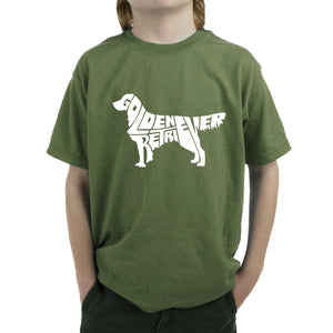 Golden Retreiver -  Boy's Word Art T-Shirt