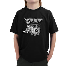 Load image into Gallery viewer, King of Spades - Boy&#39;s Word Art T-Shirt