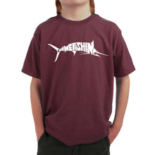 Load image into Gallery viewer, Marlin Gone Fishing - Boy&#39;s Word Art T-Shirt