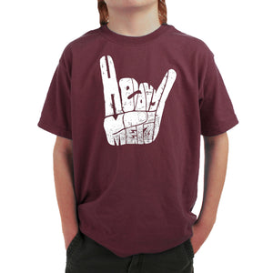 Heavy Metal - Boy's Word Art T-Shirt