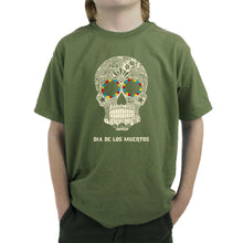 Load image into Gallery viewer, Dia De Los Muertos - Boy&#39;s Word Art T-Shirt