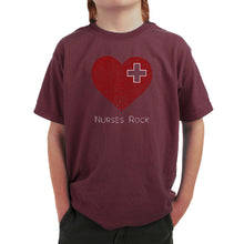 Load image into Gallery viewer, Nurses Rock - Boy&#39;s Word Art T-Shirt