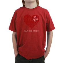 Load image into Gallery viewer, Nurses Rock - Boy&#39;s Word Art T-Shirt