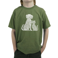 Load image into Gallery viewer, Dogs and Cats  - Boy&#39;s Word Art T-Shirt