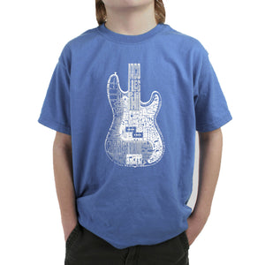 Bass Guitar  - Boy's Word Art T-Shirt