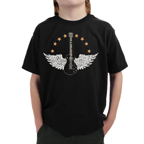 Country Female Singers - Boy's Word Art T-Shirt