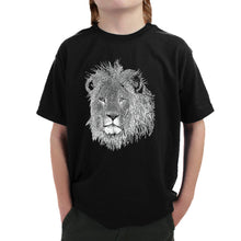 Load image into Gallery viewer, Lion  - Boy&#39;s Word Art T-Shirt