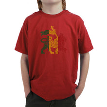 Load image into Gallery viewer, One Love Rasta Lion - Boy&#39;s Word Art T-Shirt