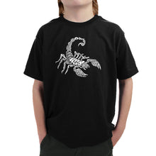 Load image into Gallery viewer, Types of Scorpions - Boy&#39;s Word Art T-Shirt