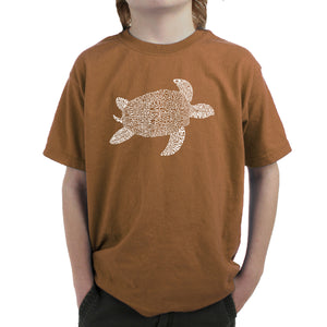 Turtle - Boy's Word Art T-Shirt