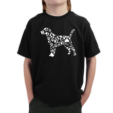 Load image into Gallery viewer, Dog Paw Prints  - Boy&#39;s Word Art T-Shirt