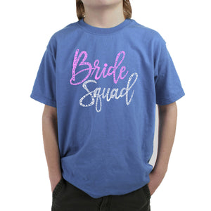 Boy's Word Art T-shirt - Bride Squad