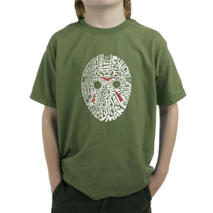 Slasher Movie Villians - Boy's Word Art T-Shirt