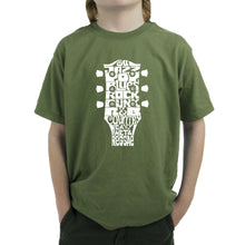 Load image into Gallery viewer, Guitar Head Music Genres  - Boy&#39;s Word Art T-Shirt